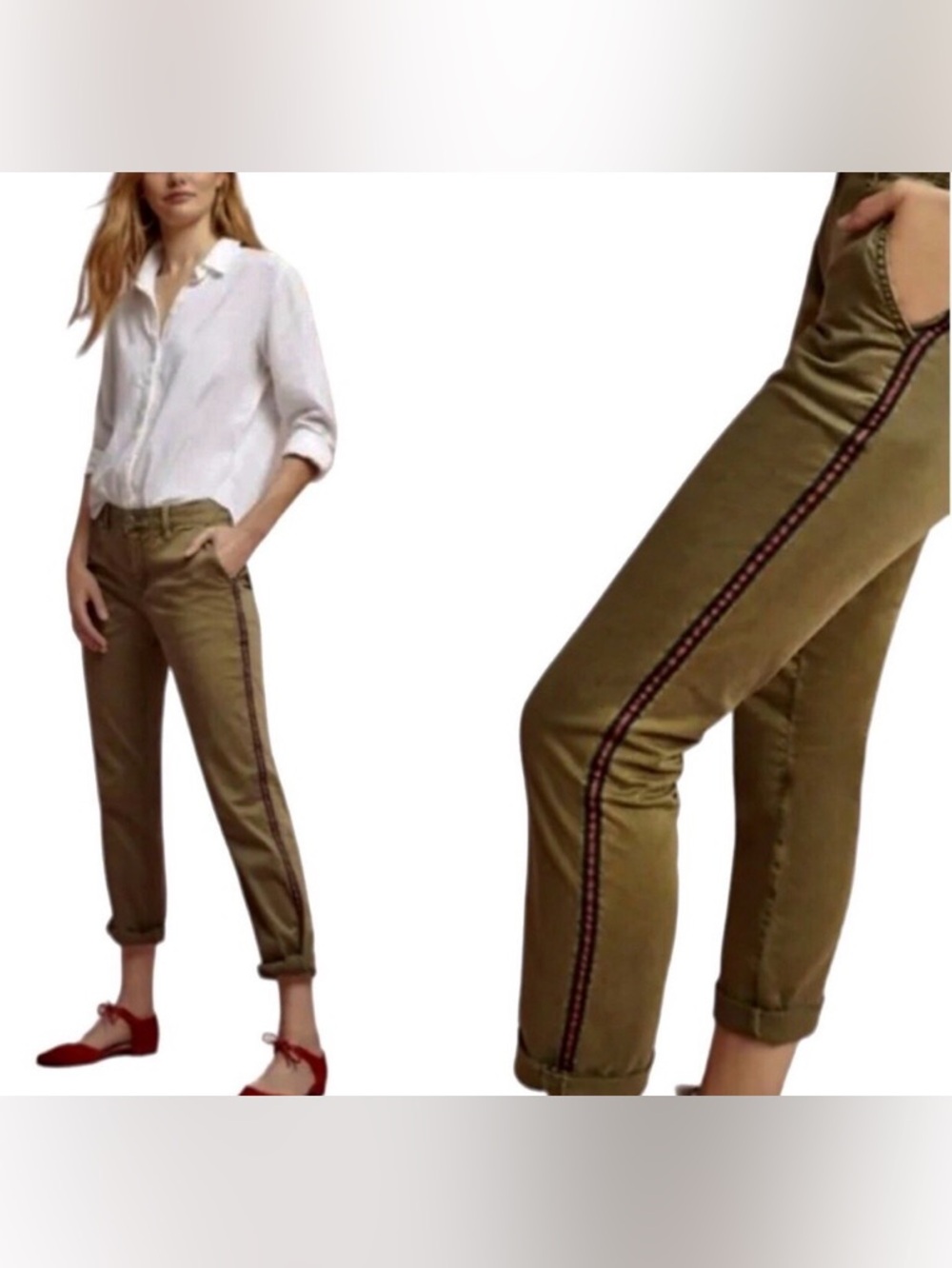 By Anthropologie Chino relaxed Pants Size 28